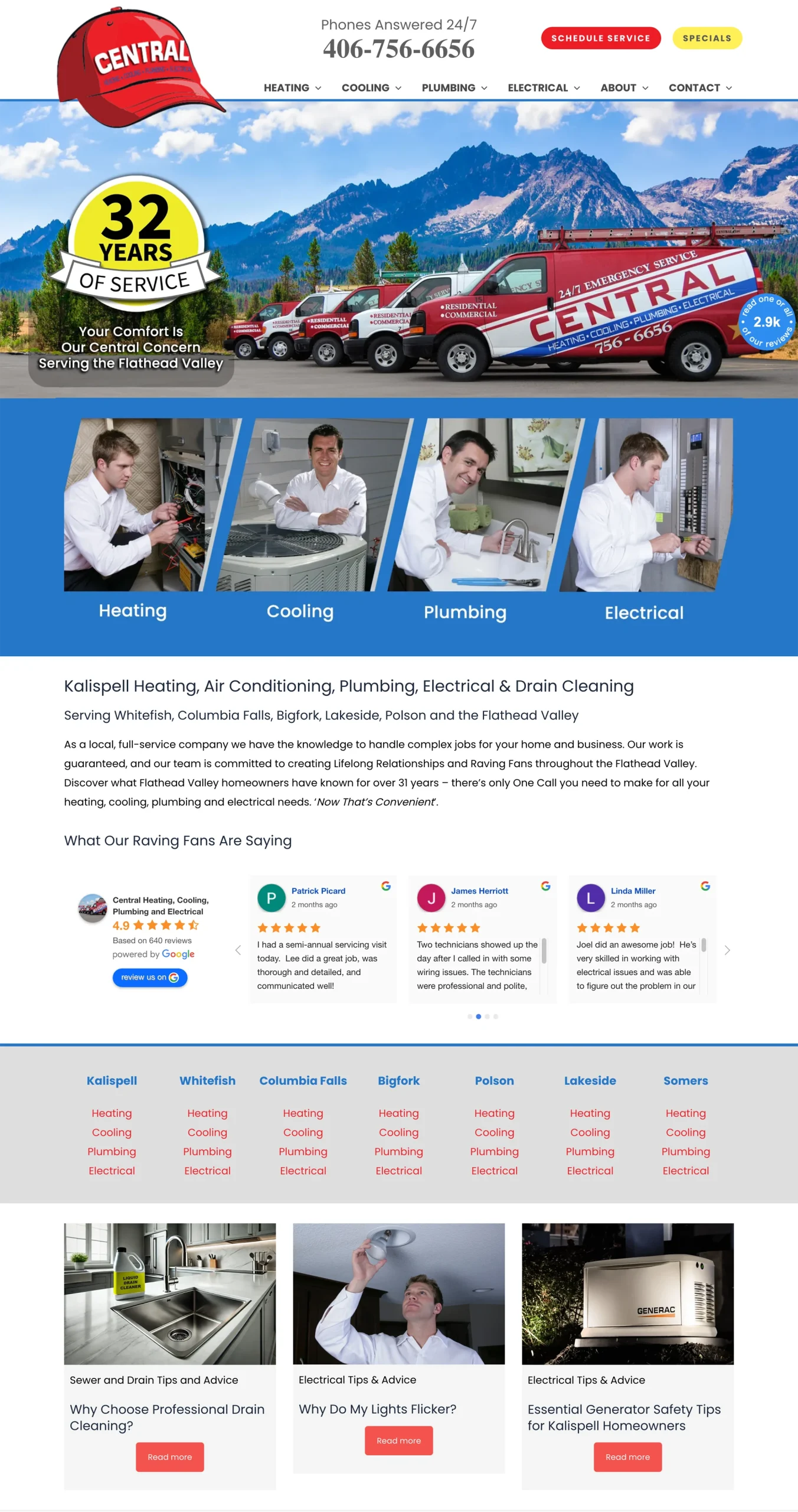 Central Heating Cooling Plumbing Electrical